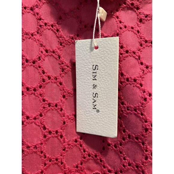 Sim & Sam Honeysuckle Spaghetti Strap Lined Eyelet Halter Size Xtra Large - Picture 2 of 3